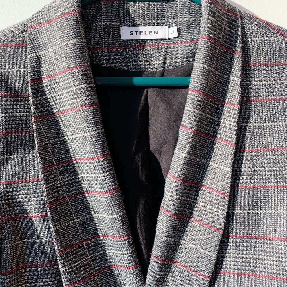 [Stelen] Toni belted plaid blazer